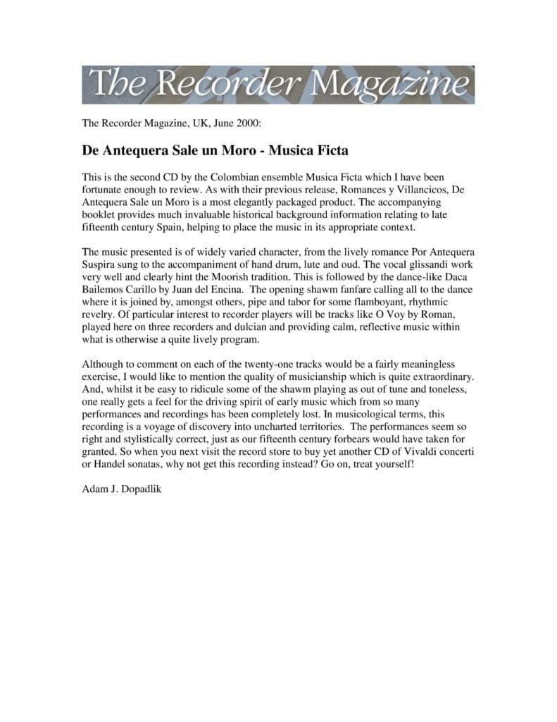 2000 06 The Recorder Magazine