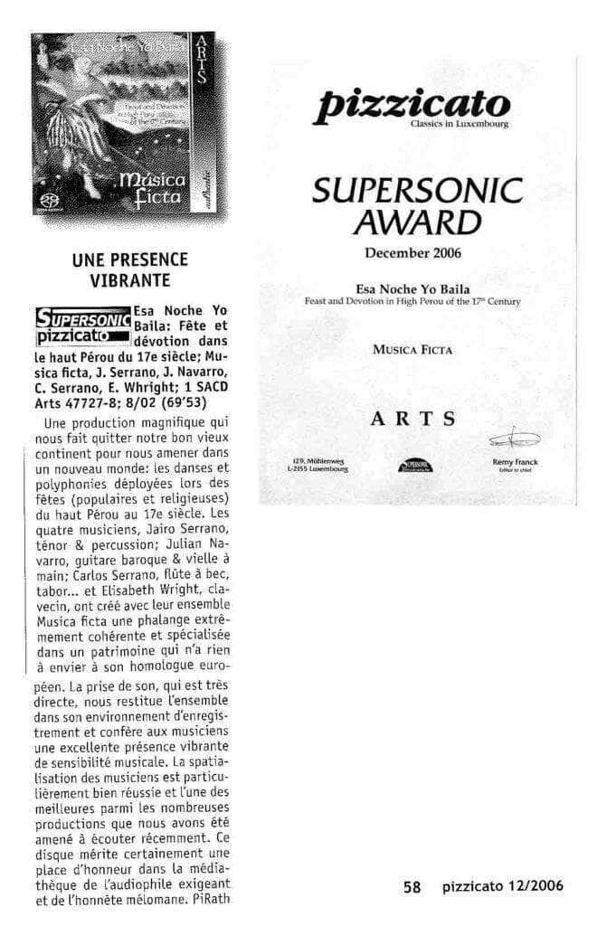 2006 12 Pizzicato Award